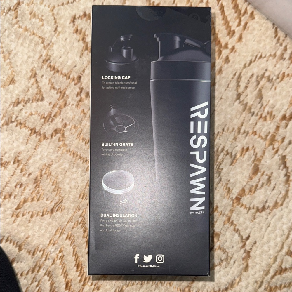 Respawn by Axer Black Shaker Bottle